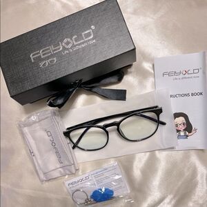 FEIYOLD Blue Light Blocking Glasses Computer, Phone, Gaming Glasses